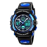 Orologio sportivo per bambini, orologio da nuoto impermeabile, orologio sportivo subacqueo da 50 m, orologio elettronico multifunzione, retroilluminazione a LED variabile