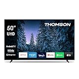 Thomson 50 Pollici (126 cm) 4K Ultra HD Smart Android TV, Google Assistant, Wi-Fi, Dolby Digital, Bluetooth, Triple-Tuner (Cavo/Satellite/Antenna), HDMI, CI+, A+ Pannello – 50UA5S13