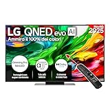 LG QNED evo AI QNED86 TV 55 pollici, Smart TV 4K, Processore α8 Gen2, Dimming Pro con MiniLED, webOS e telecomando puntatore con AI, Dolby Vision, Gaming con VRR e FreeSync 4K@120Hz, 55QNED86A6A 2025