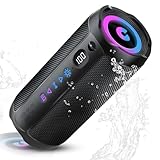 Cassa Bluetooth Portatile 30W, Potente Altoparlante Bluetooth, Doppio Basso Driver, 30 Ore di Autonomia, TWS Accoppiamento, RGB, IPX7 Impermeabile, AUX, TF,USB,Ideale Attività All'aperto/Feste/Viaggi