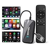 OTTOCAST Play2Video Ultra con Telecomando, 2026 Adattatore Wireless CarPlay e Android Auto con Netflix/YouTube/IPTV/Prime Video Integrati, Android 12.0 AI Box per Auto con CarPlay Cablato Originale