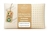 Cuscino in Memory Foam | Ergonomico e Traspirante | Supporto Ottimale per Collo e Cervicale, Adatto a Tutte le Posizioni del Sonno | Fodera Ipoallergenica in Argento Naturale | (10 cm)