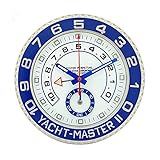 FHDCNTO Luxury Art Rolexes Orologio Orologio Orologio da Parete Orologi da Polso in Metallo con meccanismo Silenzioso per Il decortaion Home Miglior Regalo, Blu, 34 cm (13,3 Pollici)