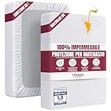 Utopia Bedding Coprimaterasso Matrimoniale Impermeabile 160 x 200 x 30 cm, Certificato OEKO-TEX, Proteggi Materasso, Traspirante, Lavabile, Stile Montato Tutto Intorno Elastico
