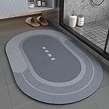 通用 Tappeto Bagno in Fango di Diatomee,Tappeto Bagno Antiscivolo Lavabile dal Design Moderno,Tappetino Doccia ad Assorbimento Rapido Ecologico e Salutare,Blu 50x80cm