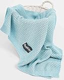 Bellochi Premium Copertina per Neonato - 100% Bamboo - Coperta Estiva Neonato Morbida per una Ragazza o un Ragazzo - Comodo Arioso Fatto a Mano - 100x80 cm - Freshwind