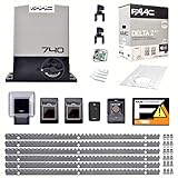 FAAC DELTA 2 740 KIT Automazione Cancello Scorrevole - Motore 500 Kg con 6 Metri Cremagliera Metallo Zincato 230V