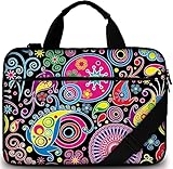 Sidorenko - Borsa per notebook, con tracolla + maniglia, incl. scomparto aggiuntivo per mouse e caricabatteria nella parte anteriore multicolore Forma A1612 15,6''