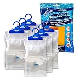 ANSIO Lot de 6 déshumidificateurs de Condensation pour Humide, moisissure, humidité dans la penderie, Chambre, Caravane, Salle de Bain, Cave, 210 g