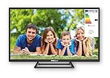 DIGIQUEST TV LED 24” DHLR, HD Ready | Certificato Tivùsat | Doppio tuner | Mediaplayer, Funzione CEC, base centrale | Ideale per Camper e Barche [classe di efficienza energetica E]