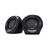 Trust Polo Piccolo Casse PC 2.0 8W (4W RMS), Cassa con Alimentazione USB, Connessione Jack Audio 3.5 mm, Controllo in Linea, Mini Altoparlanti PC per Desktop, Computer, Portatile - Nero